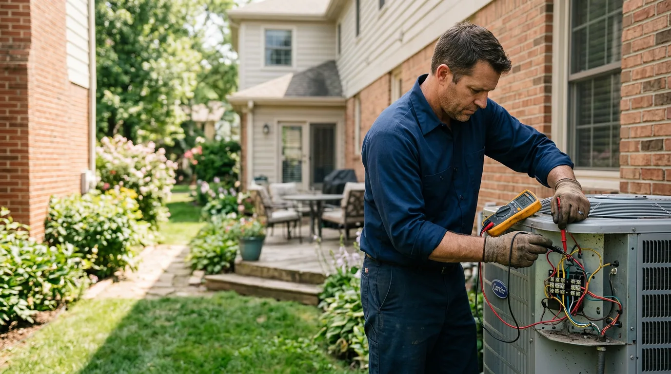 HVAC technician working near Comstock, TX